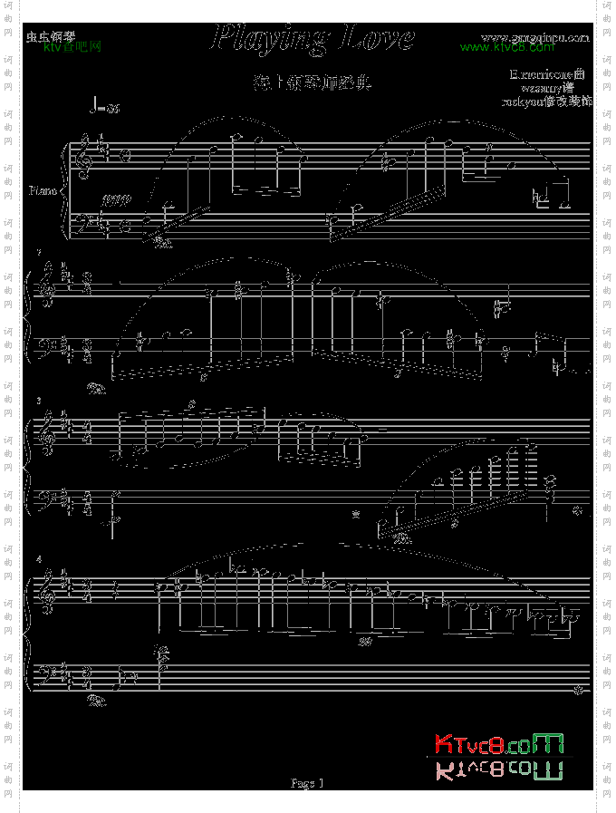 Playing love 海上钢琴师经典简谱 中国词曲网