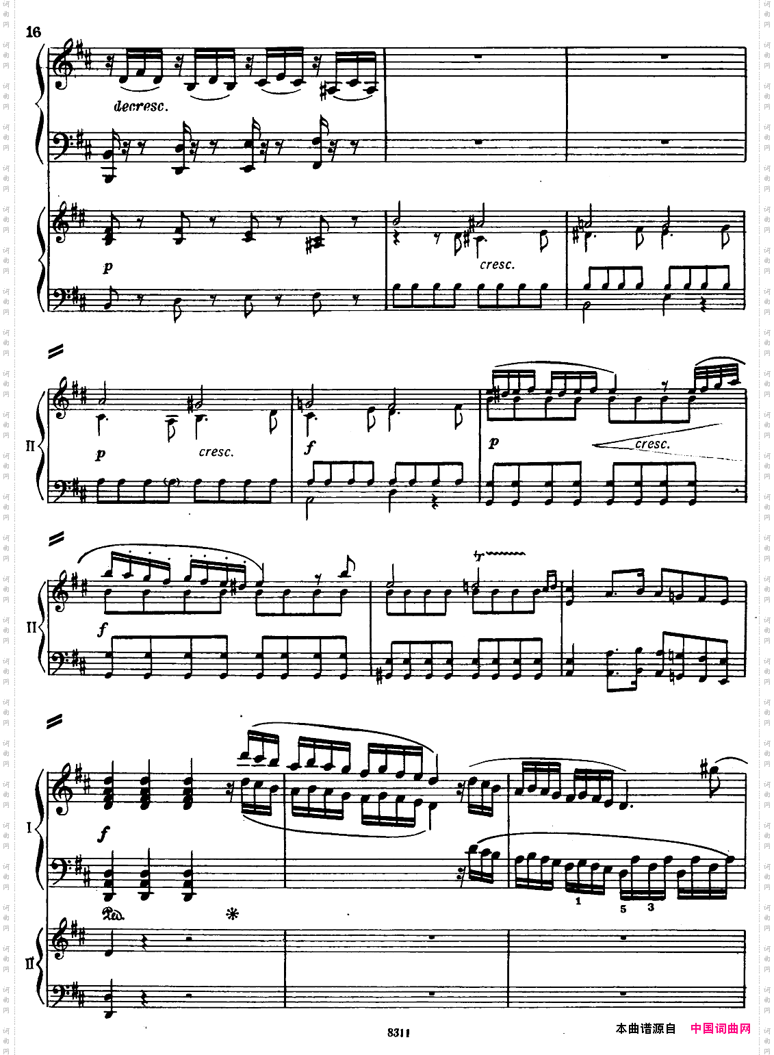 部钢琴协奏曲 No 3简谱 莫扎特作曲 中国词曲网
