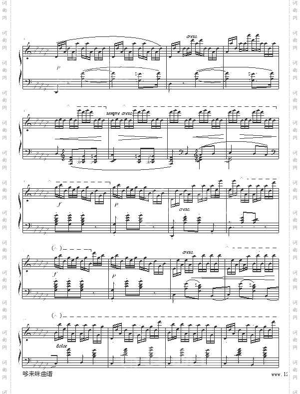 黑键练习曲 肖邦简谱 中国词曲网