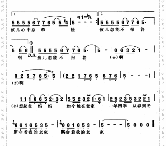 想起老妈妈